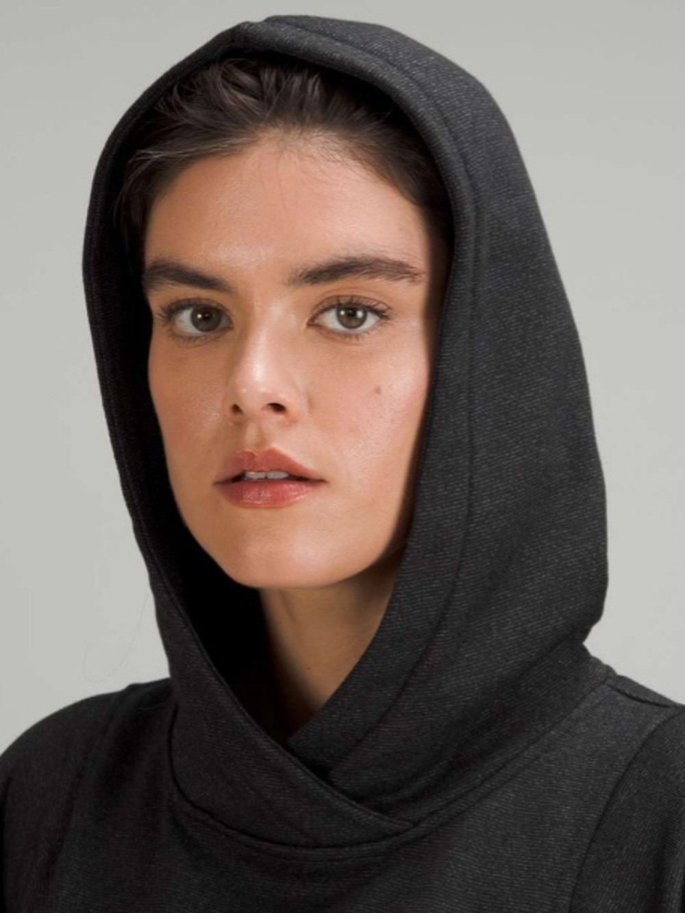 LULULEMON Loungeful Cropped Hoodie *spark Black/Gray size 10 - Picture 3 of 11